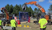 Competitors in action at last year’s national finals. Photo / Civil Contractors New Zealand