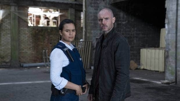 Richard Flood and Acushla-Tara Kupe star as Theo Richter and Diana Huia in The Gone, a gritty murder-mystery television series shot in Te Aroha. Photo / Supplied