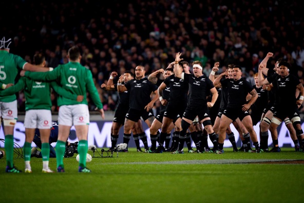 All Black Haka during the Rugby test match between the All Blacks and Ireland. (Photo /  Dean Purcell)