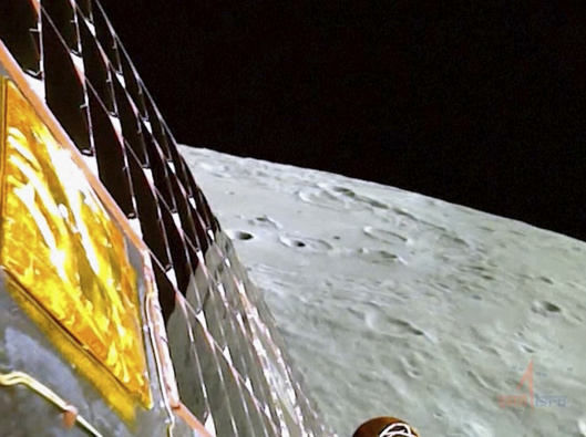 The Chandrayaan-3 spacecraft prepares for landing on Wednesday, Aug. 23, 2023. Photo / AP