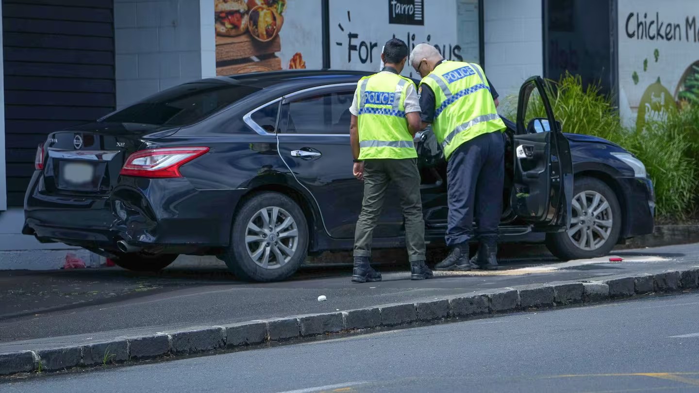Police diverted traffic following a crash on Dominion Rd, Auckland that left one person in a critical condition. Photo / Cameron Pitney.
