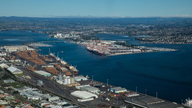 Aerial view of the Mount Maunganui wharves. Photo / Mead Norton