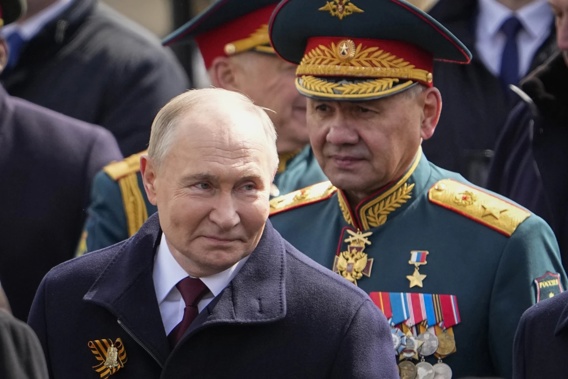 Russian President Vladimir Putin and Russian Defence Minister Sergei Shoigu. Photo / AP
