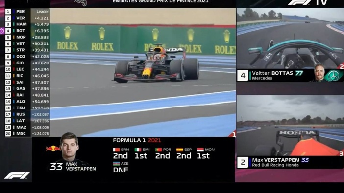 F1 TV Pro incudes frills such as the ability to switch between first-person camera mounted on each of the cars. (Photo / F1 TV)