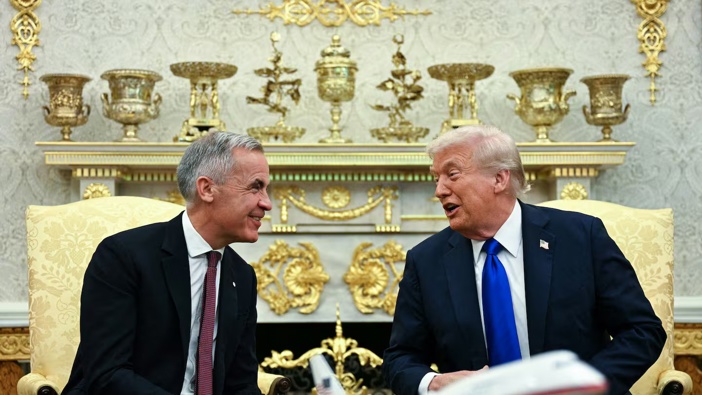 US President Donald Trump meets with Canadian Prime Minister Mark Carney in the Oval Office of the White House in Washington, DC. Photo / Jim Watson, AFP