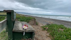 Leithfield Beach in North Canterbury, the day after Lewis Robertson's remains were discovered on January 6. Photo / Kurt Bayer