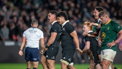 All Blacks take on the Springbok at Eden Park in Auckland. New Zealand Herald photograph by Alyse Wright, 6 September 2025.
