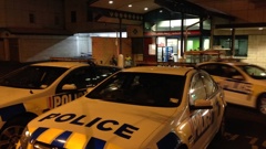 Police outside South Auckland's Middlemore Hospital. Photo / Chris Gorman
