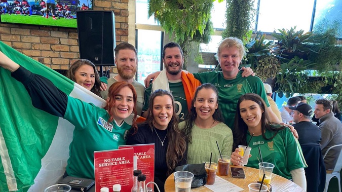 Irish fans from Sydney have travelled across the ditch for the match of the year. Photo / Raphael Franks