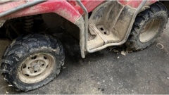 Uneven tyre pressure on the quad bike Ethen Payne was killed on. Photo / WorkSafe