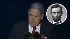 Winston Peters has conceded being influenced by Abraham Lincoln's line in the Foreign Minister's Anzac speech at Gallipoli.
