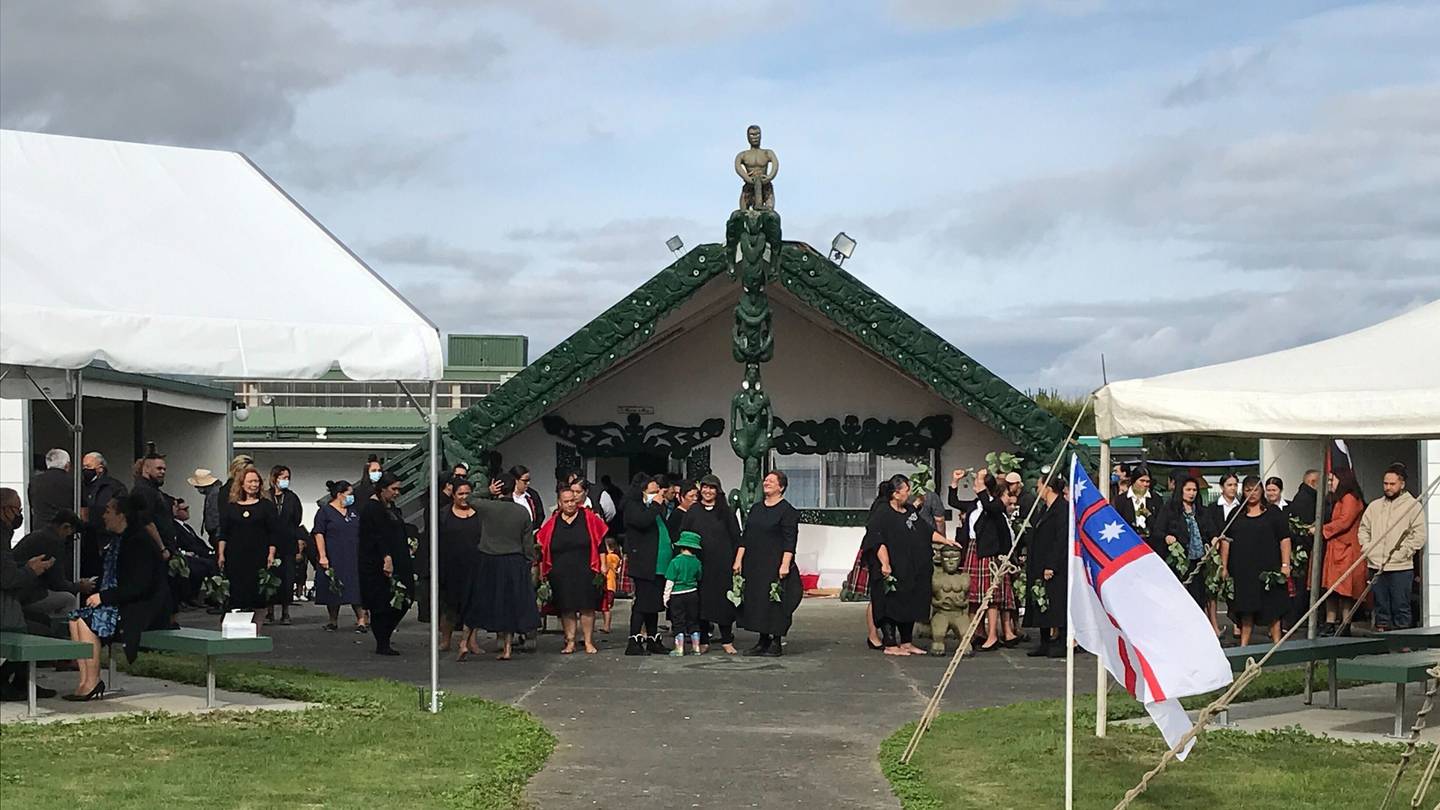 Mourners gather to welcome Moana Jackson onto Matahiwi Marae