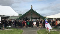 Mourners gather to welcome Moana Jackson onto Matahiwi Marae