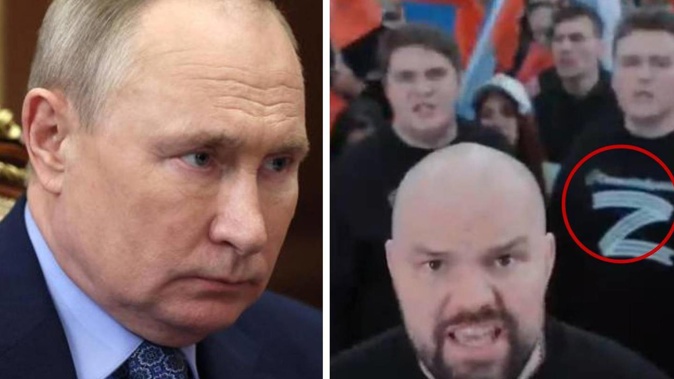 President Vladimir Putin is doubling down on his bizarre claim that Russia is single-handedly battling a West controlled by "liberal-Nazi dictatorships". (Photo / Twitter)