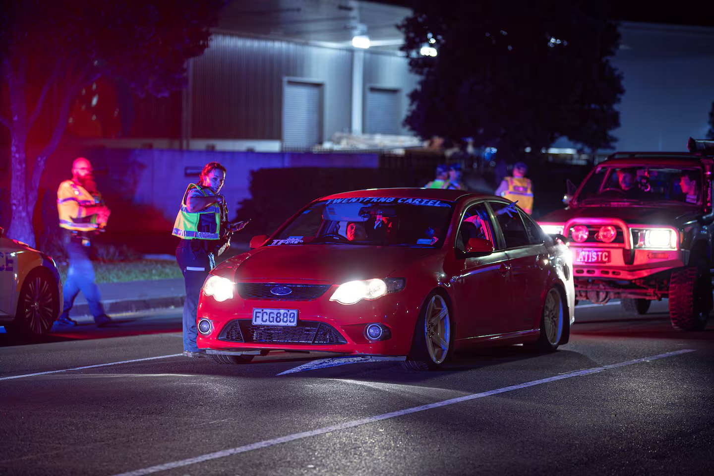Auckland police carried out a major operation overnight, targeting illegal street racing. Photo / Hayden Woodward