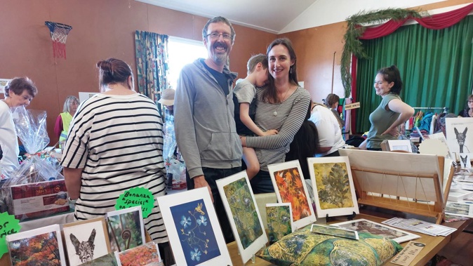 Bradley Mosen and Keeley Eastwood show their wares at the St James’ Night Market last Friday. Photo / Paul Brooks