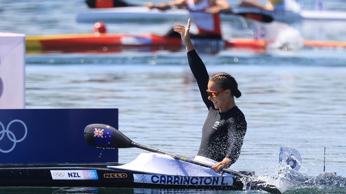 Dame Lisa Carrington won three gold medals at the Paris Olympics last year. Photo / Photosport