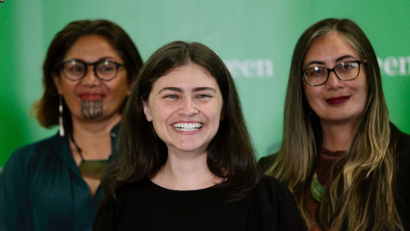 Chlöe Swarbrick is announced as the new Green Party co-leader following the resignation of James Shaw in March. The Greens have performed strongly in the latest Taxpayers’ Union-Curia poll. Photo / Alex Burton