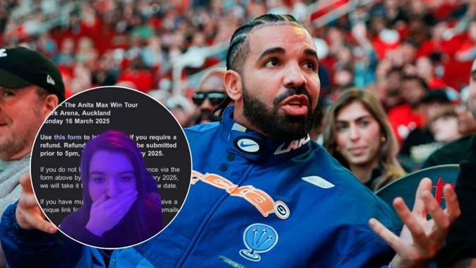 Drake has announced changes to his New Zealand shows that have caused major disruption for fans. Photo / Getty Images