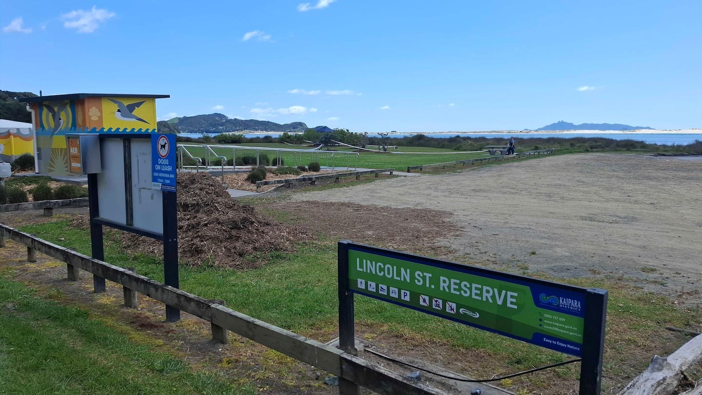 A body has been found in Lincoln St Reserve, Mangawhai, this morning. Photo / Brodie Stone