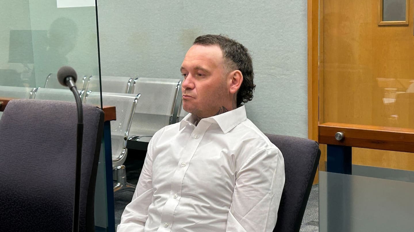 Concrete contractor Jason Mark Lambert during his trial in the Hamilton District Court earlier this year. Photo / Belinda Feek