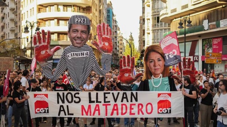 Tens of thousands protest on first anniversary of Spain’s deadly floods
