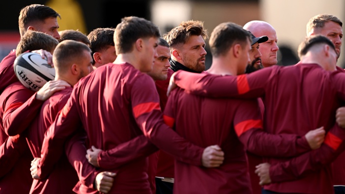 Henry Slade looks on during England Rugby captain's run at Forsyth Barr Stadium on July 05, 2024 in Dunedin, New Zealand. (Photo by Joe Allison - RFU/The RFU Collection via Getty Images)