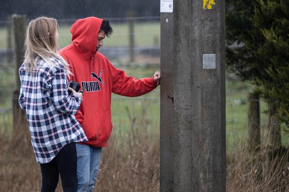 Friends and family of the boys who died went to the scene today to pay their respects. (Photo / George Heard)