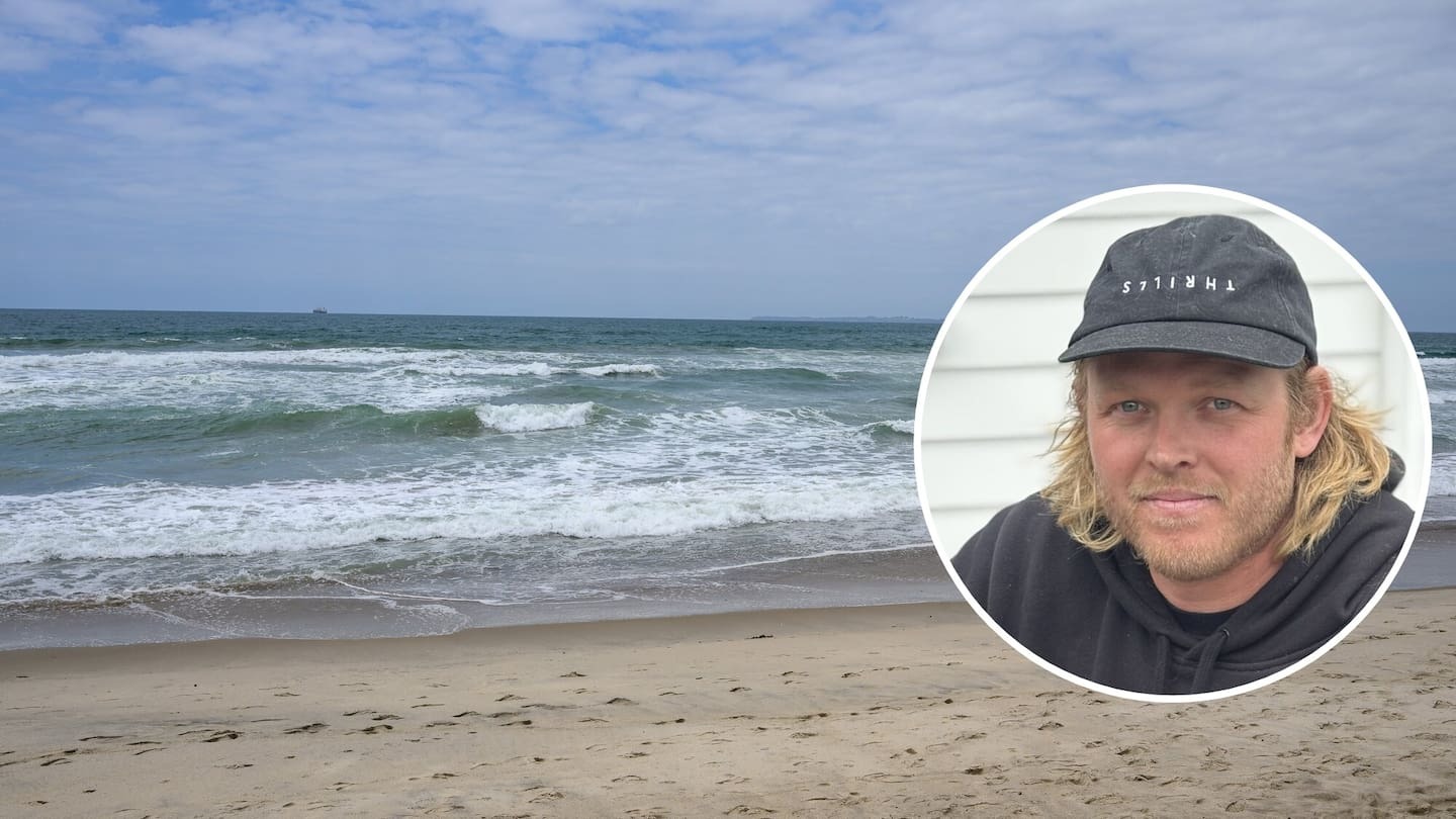 Dan Holland saved a swimmer at the beach near Coast Boulevard, which has a powerful rip. Main photo / David Hall