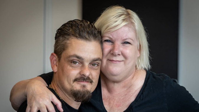 Poull Andersen and his sister, Jay Jay Feeney. Andersen was shot in Auckland's CBD in March 2022. Photo / Michael Craig