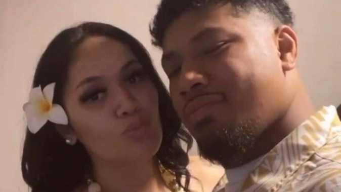 Twenty-one-year-old Joseph Tauati, who died on New Year's Day, and his partner Caylah Brown. Photo / Supplied