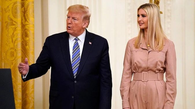 Former President Donald Trump with daughter Ivanka Trump. Photo / AP