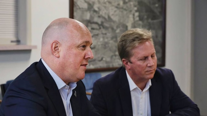 Christopher Luxon and Todd McClay. Photo / Mead Norton