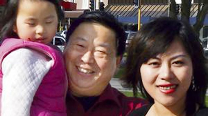 Nai Yin Xue (centre) with his wife An An Liu with daughter Qian Xun Xie. Photo / File