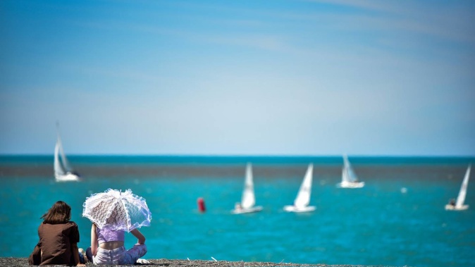 People enjoying themselves in Napier on the weekend of the cancelled Art Deco Festival in Napier in 2021. Photo / Paul Taylor