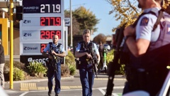 Armed police have responded to the incident in Addington, Christchurch this afternoon. Photo / George Heard