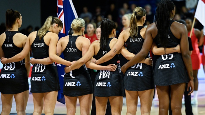 New Zealand Silver Ferns v England Roses in test 1 of the Taini Jamison Trophy Netball series in 2024. Photo / Andrew Cornaga | Photosport