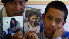 The desperation of the family a month after the disappearance in 2007 - Joe Tumanako (left), missing daughter Annabell, and grandson Andre. Photo / NZME