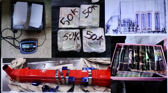 Some of the items found in the bust. (Photo / George Heard)