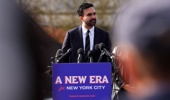 ohran Mamdani, mayor-elect of New York, speaks to members of the media at Flushing Meadows Corona Park in the Queens borough of New York on Wednesday, Nov. 5, 2025. Photo / Adam Gray/Bloomberg via Getty Images