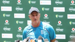 England assistant coach Graham Thorpe talks to the media in Australia. Photo / Getty