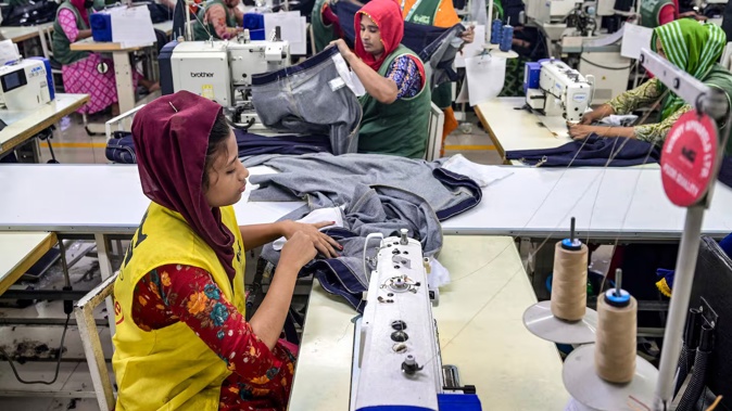 Bangladesh, the world's second-biggest garment manufacturer, aims to strike a trade deal with the United States before Donald Trump's punishing tariffs kick in. Photo / AFP