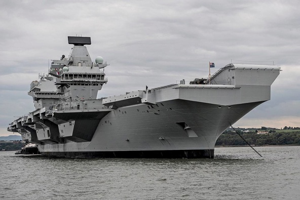 The British Aircraft Carrier Queen Elizabeth II Which Is Currently In Asia On Its Maiden Voyage. Photo / Royal Navy