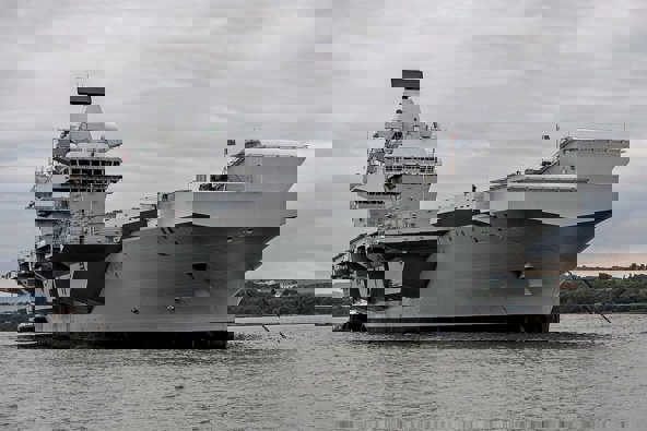 The British Aircraft Carrier Queen Elizabeth II Which Is Currently In Asia On Its Maiden Voyage. Photo / Royal Navy