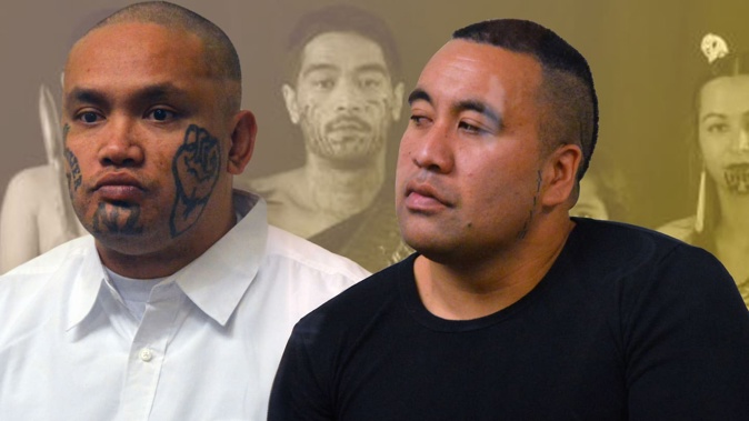 Robert Richards (left) and Royden Haenga (R) have been found guilty of murdering Hori Gage (background, centre) while his partner and three children were in the back seat of their car on August 6, 2023. Composite photo / Jeremy Wilkinson