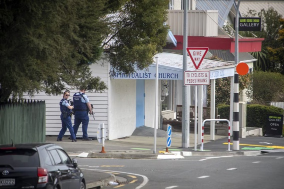 The streets were blocked off as police responded. Photo / Tim Cuff