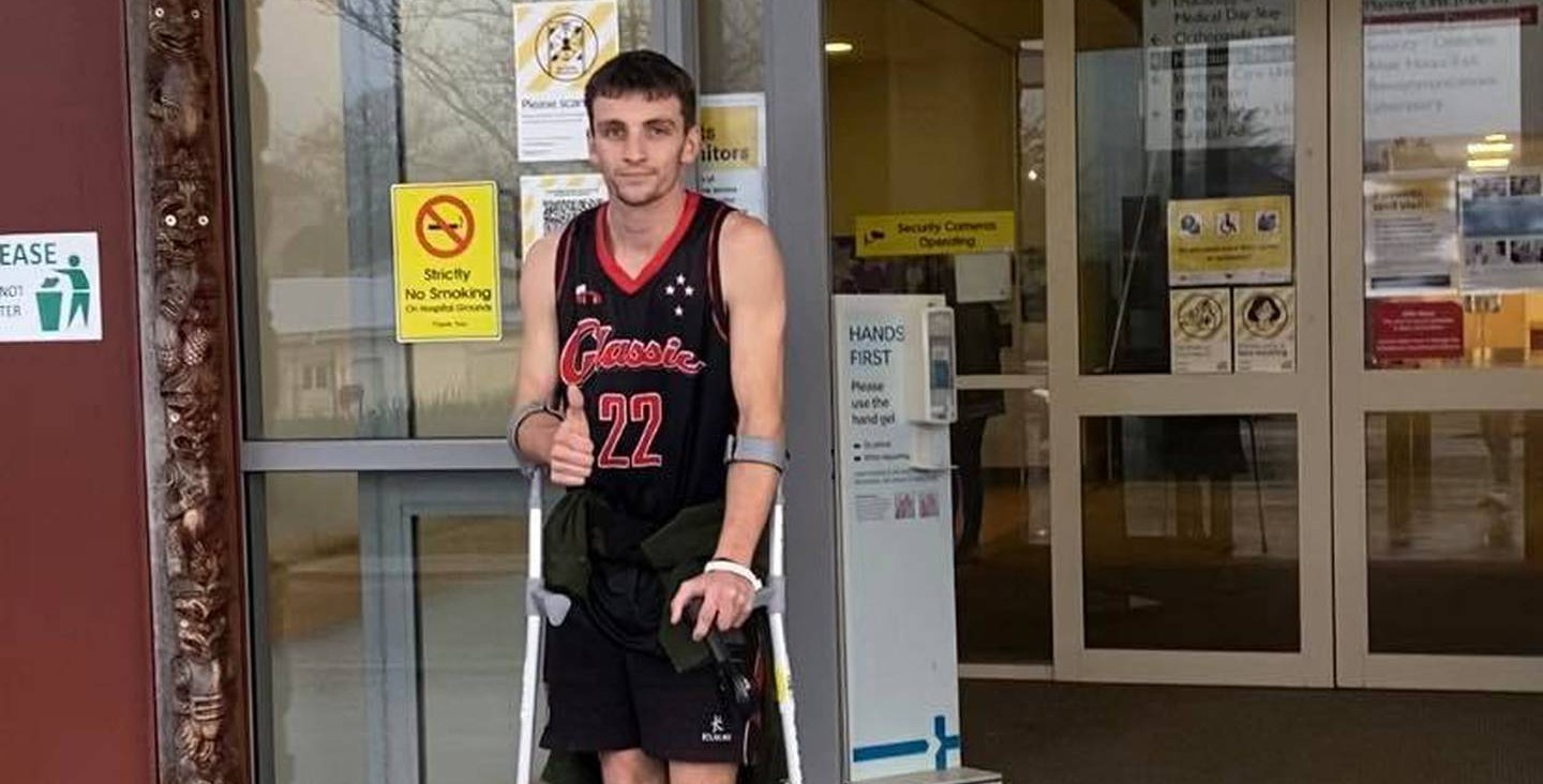 Keegan spent a week in Hutt Hospital and another two weeks on bedrest at home. Photo / Supplied
