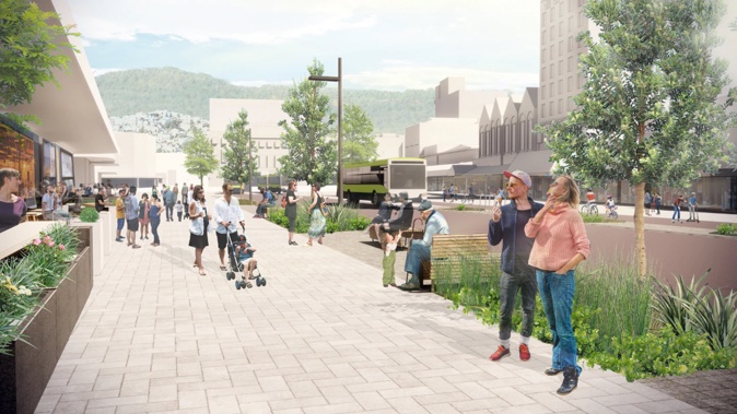 An artist's impression of changes to Courtenay Place. (Photo / Supplied)