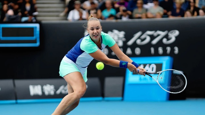 Anna Blinkova of Russia in action at the Australian Open. Photo / Photosport