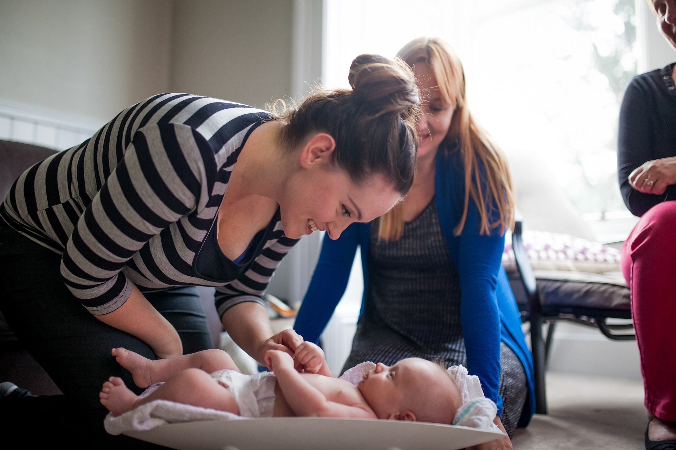 A community Lead Maternity Carer visits a new mum and baby. Photo / Supplied
